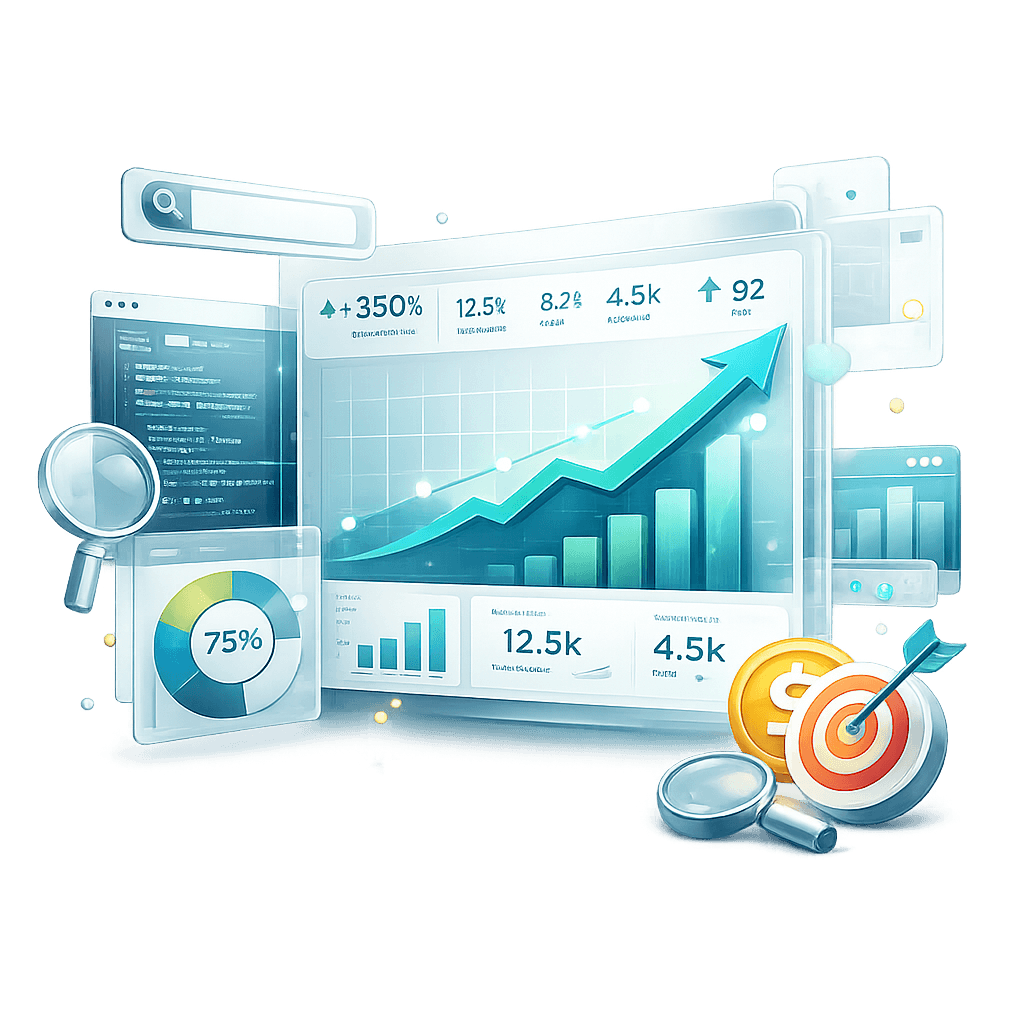 Digital marketing and SEO performance dashboard