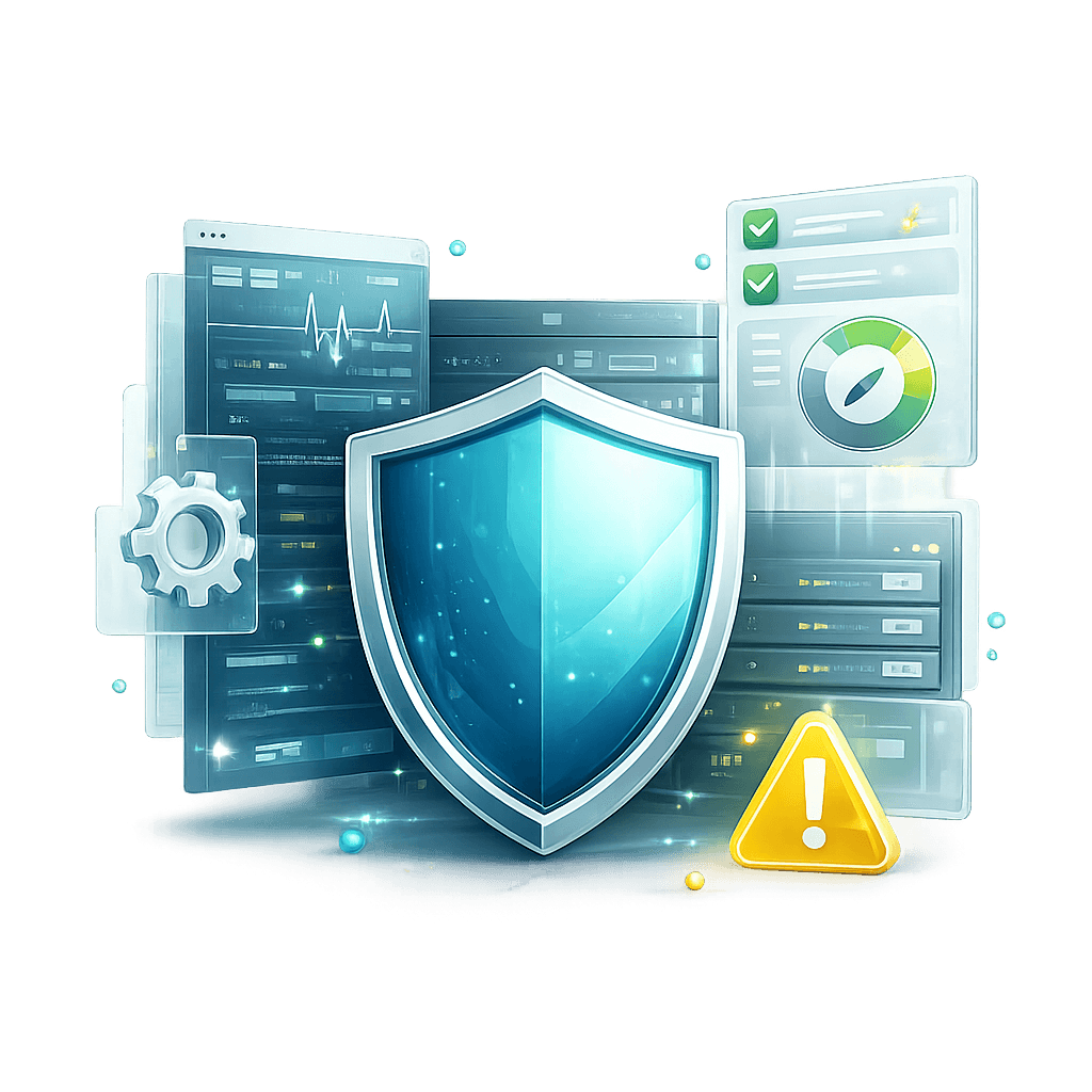 IT support and maintenance workspace scene